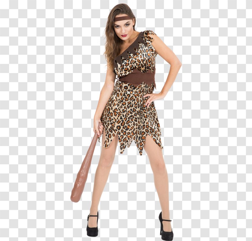 Costume Stone Age Clothing Caveman Prehistory - Shoulder - Woman Transparent PNG
