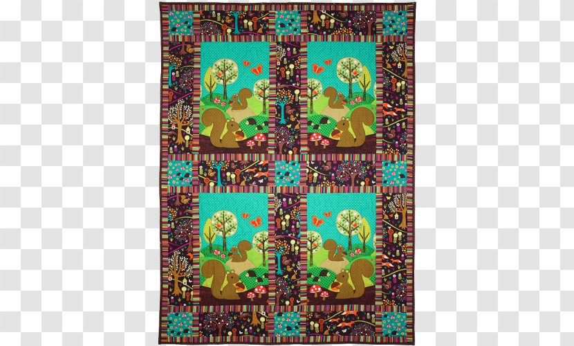 Textile Nut Tree Material Dinner - Cotton - Teal Pattern Transparent PNG