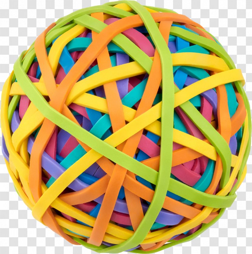 Rubber Band Yellow Ball Transparent PNG