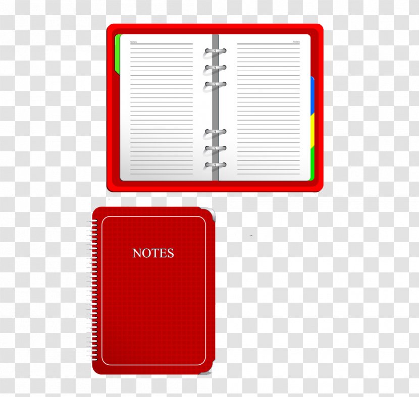 Laptop Red Notebook Notepad Transparent PNG