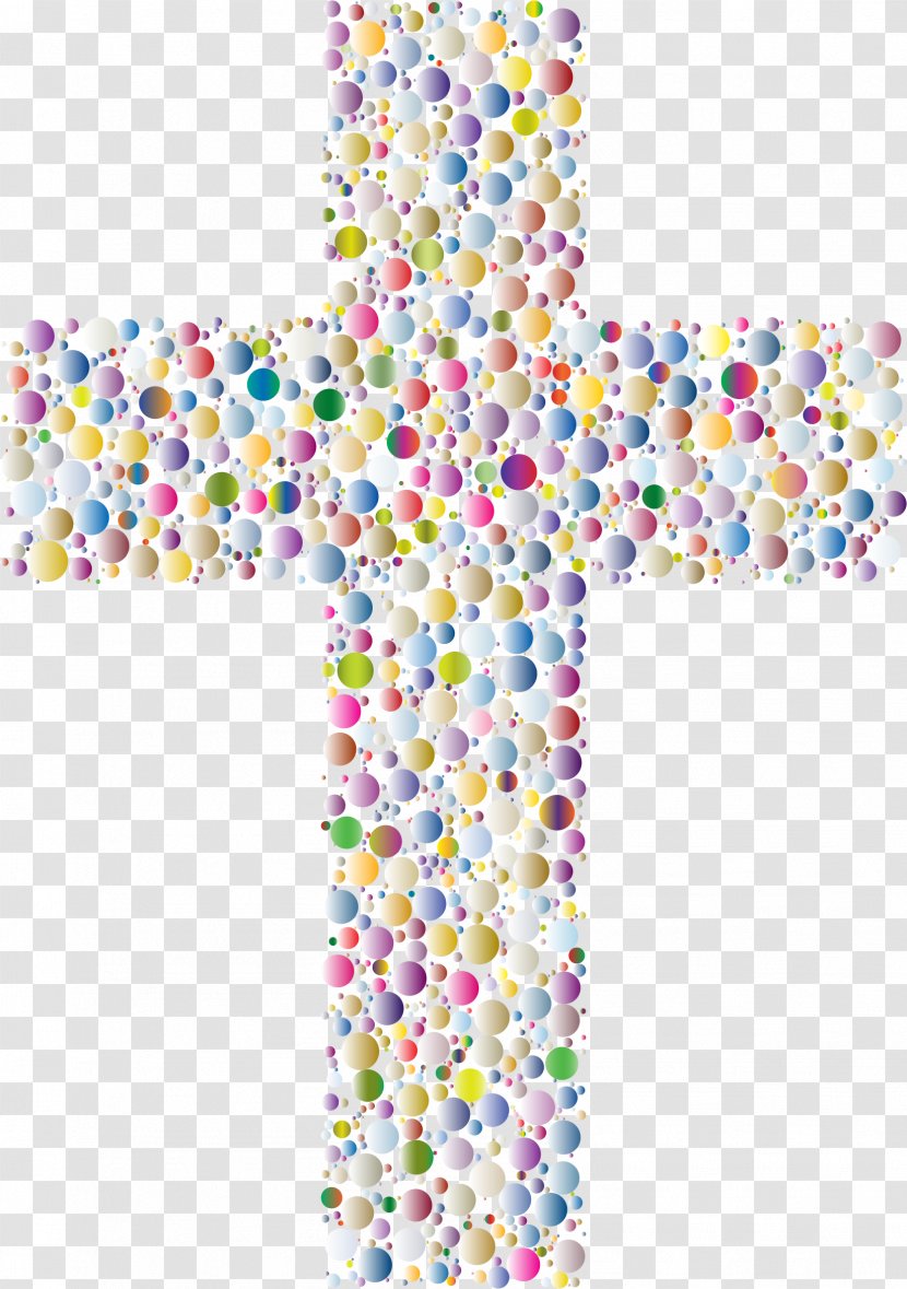 Christian Cross Color Crucifix Clip Art - Point - Floral Vintage Transparent PNG