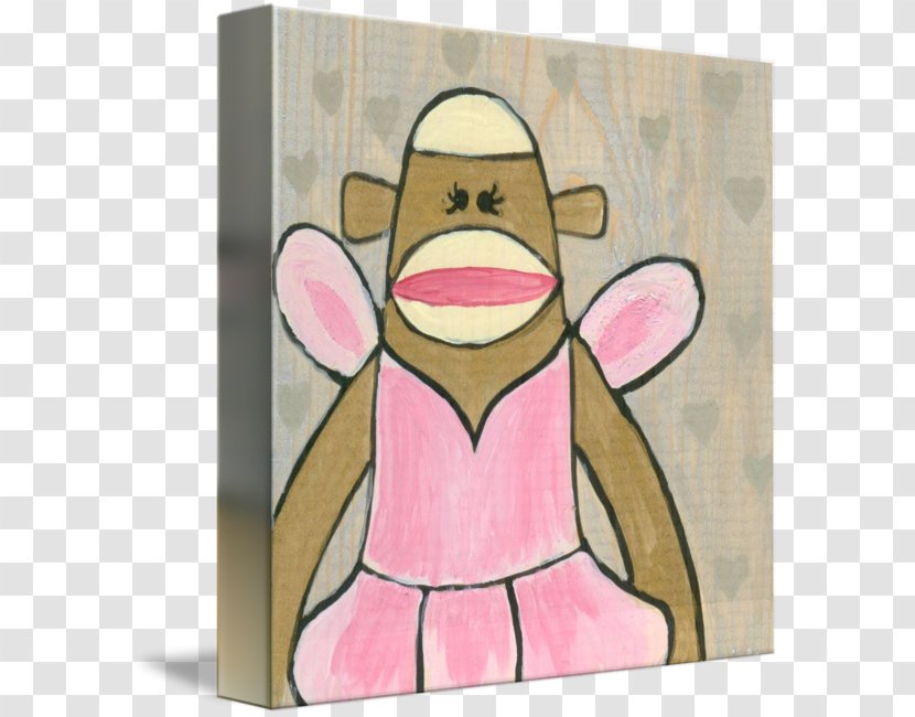 Sock Monkey Paper Gallery Wrap - Cartoon Transparent PNG