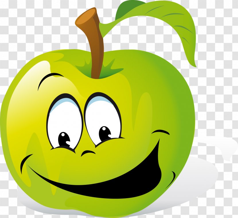 Fruit Smiley Face Clip Art - Yellow - The Expression Vector Apple Transparent PNG