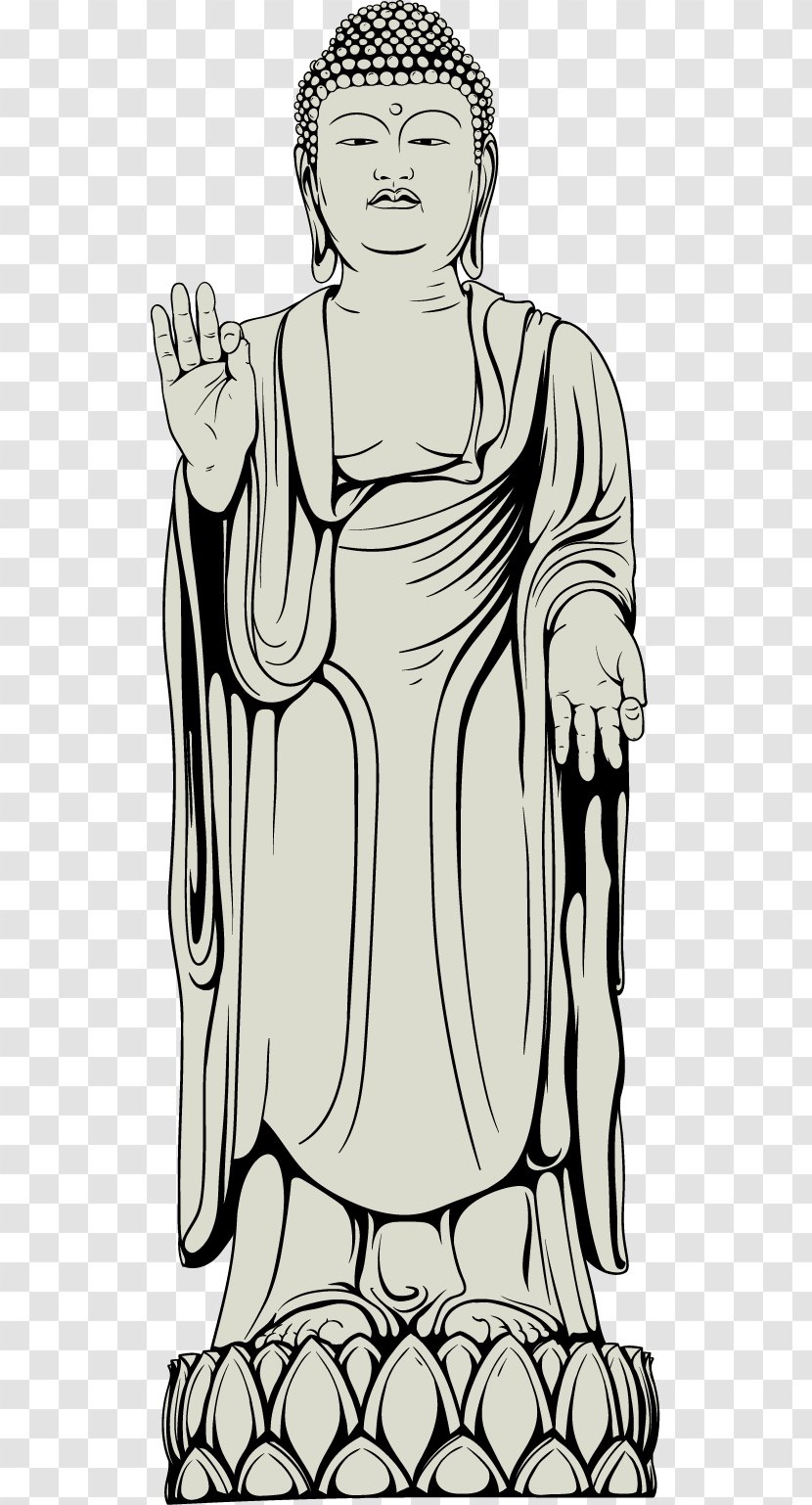 Buddhahood Guanyin Clip Art - Watercolor - Vector Hand-painted Buddha Transparent PNG