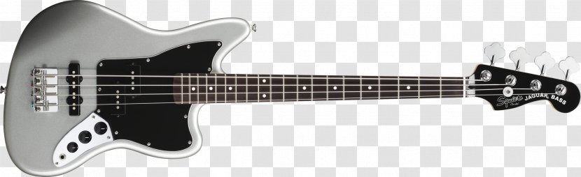 Fender Jaguar Bass Precision Squier Musical Instruments - Silhouette - Guitar Transparent PNG