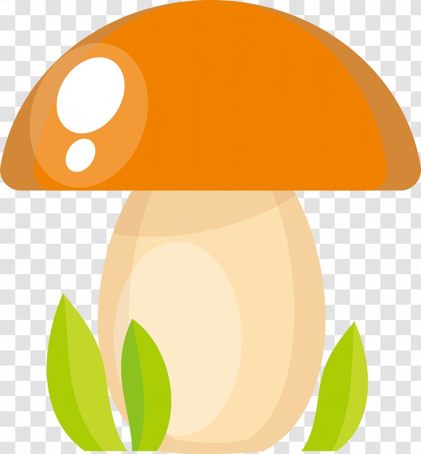 Cartoon Clip Art - Orange - Mushroom Vector Material Transparent PNG