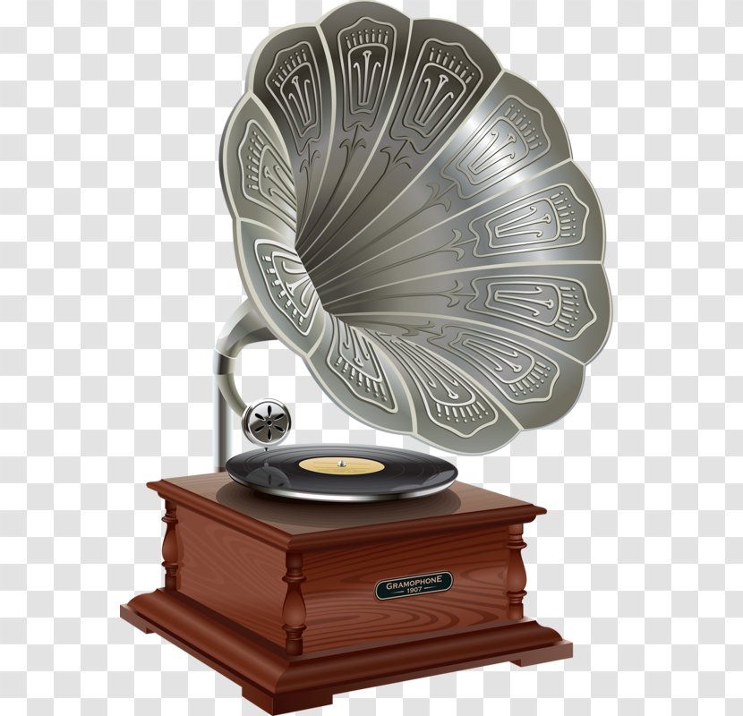 Phonograph Record Clip Art - Silhouette - Flowerhorn Transparent PNG