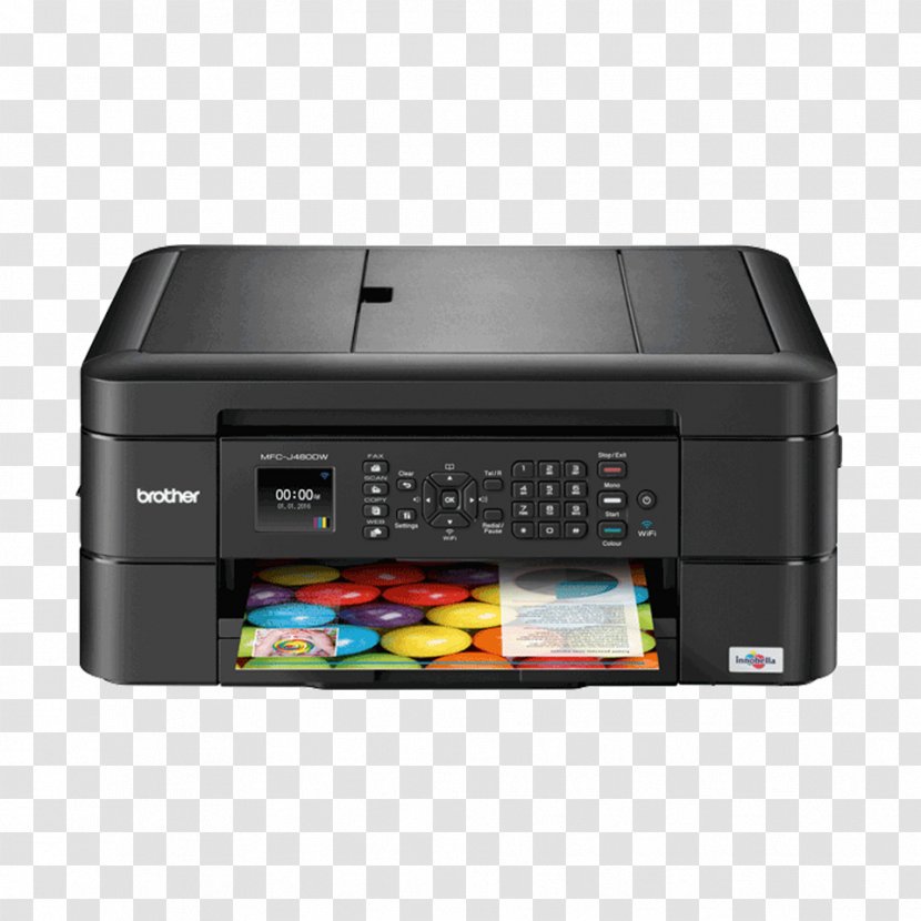 Brother Industries Ink Cartridge Inkjet Printing Multi-function Printer - Electronics Transparent PNG