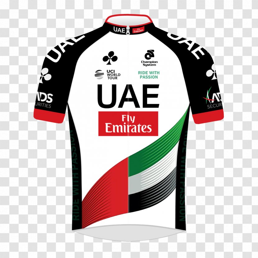 Jersey UAE Abu Dhabi UCI ProTour Cannondale-Drapac Bahrain-Merida - Sgam Ag2r La Mondiale - Fly Emirates Transparent PNG