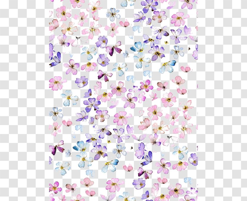 Pastel Flower Watercolor Painting Purple Wallpaper - Flora - Print Transparent PNG