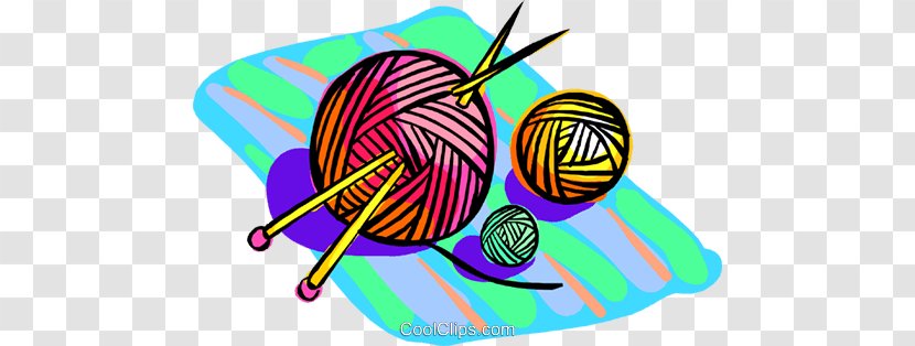 Knitting Needle Hand-Sewing Needles Yarn Clip Art - Yellow Transparent PNG