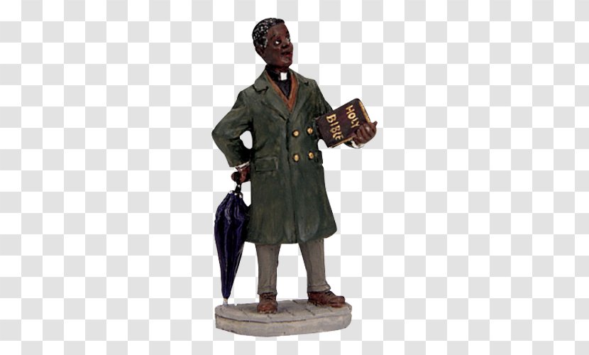 Christmas Village Preacher Minister Figurine - Holiday - African American Children Transparent PNG