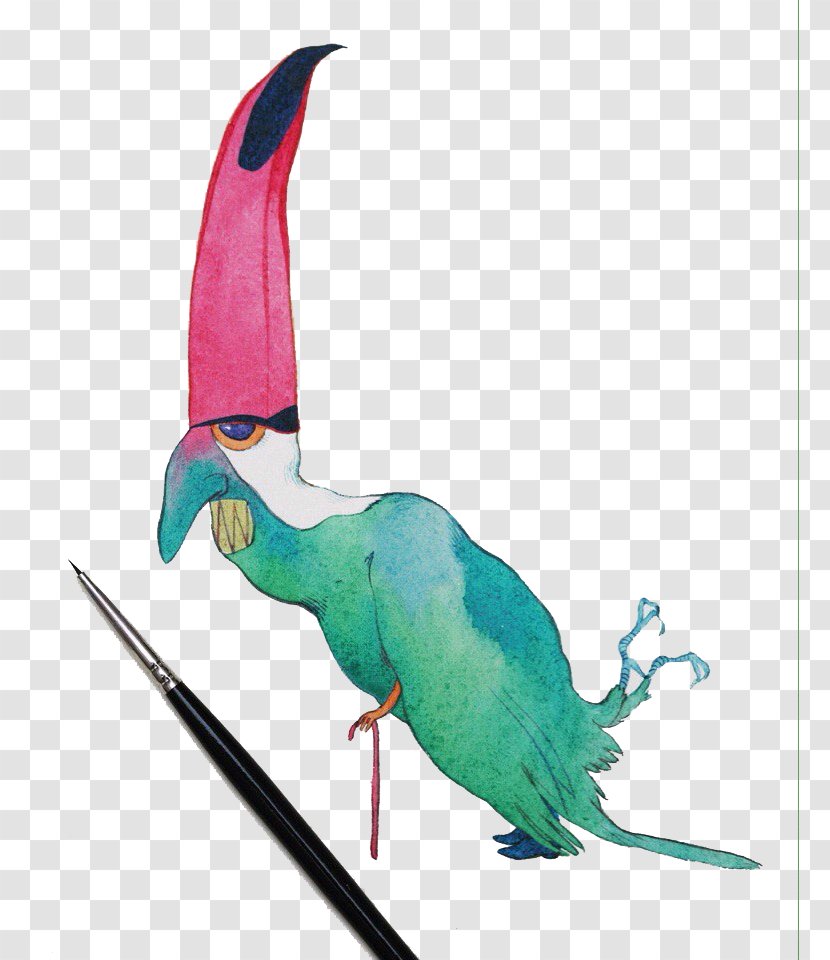 Parrot Watercolor Painting Illustrator Illustration - Parakeet - Creative .rar Transparent PNG