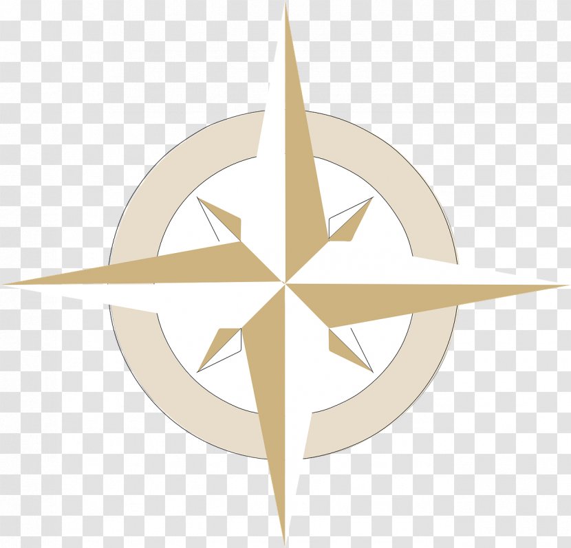 North Compass Rose East West South - Symmetry - Yellow Transparent PNG