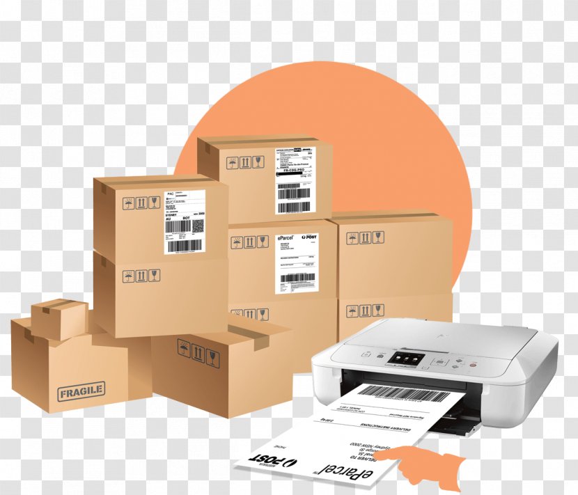 Mover Paper Cardboard Box Packaging And Labeling - Corrugated Fiberboard - Dispatch Transparent PNG
