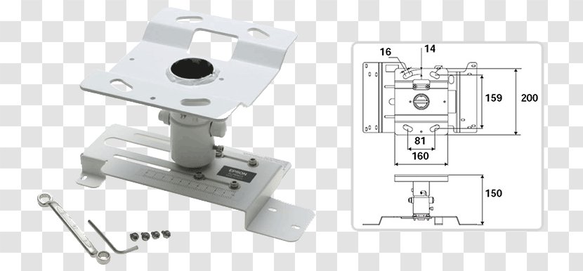 Epson - ELPMB23Ceiling Mount For Projector Universal EpsonELPMB25Mounting Kit ProjectorProjector Transparent PNG