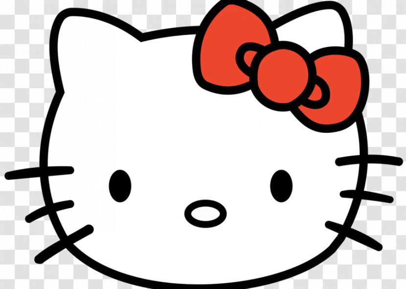 Hello Kitty Drawing Clip Art - Black And White Transparent PNG
