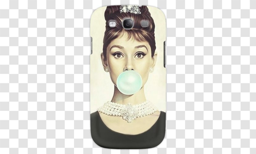 Audrey Hepburn Breakfast At Tiffany's Chewing Gum Bubble Art - Artist Transparent PNG