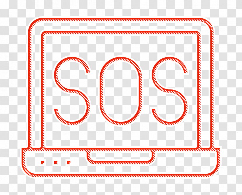 Distress Icon Laptop Online - Signal - Rectangle Text Transparent PNG