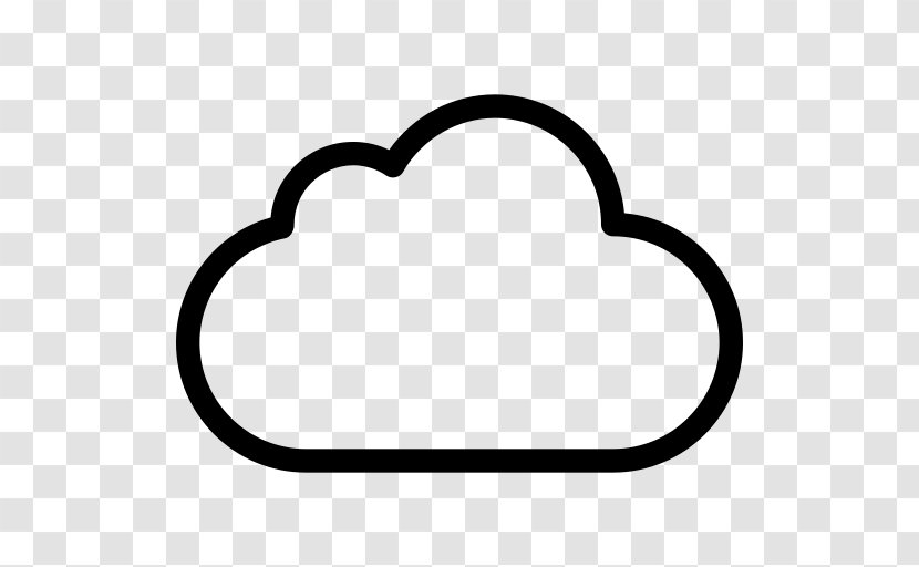Cloud Computing Storage Clip Art - Black And White - Lines Clouds Transparent PNG