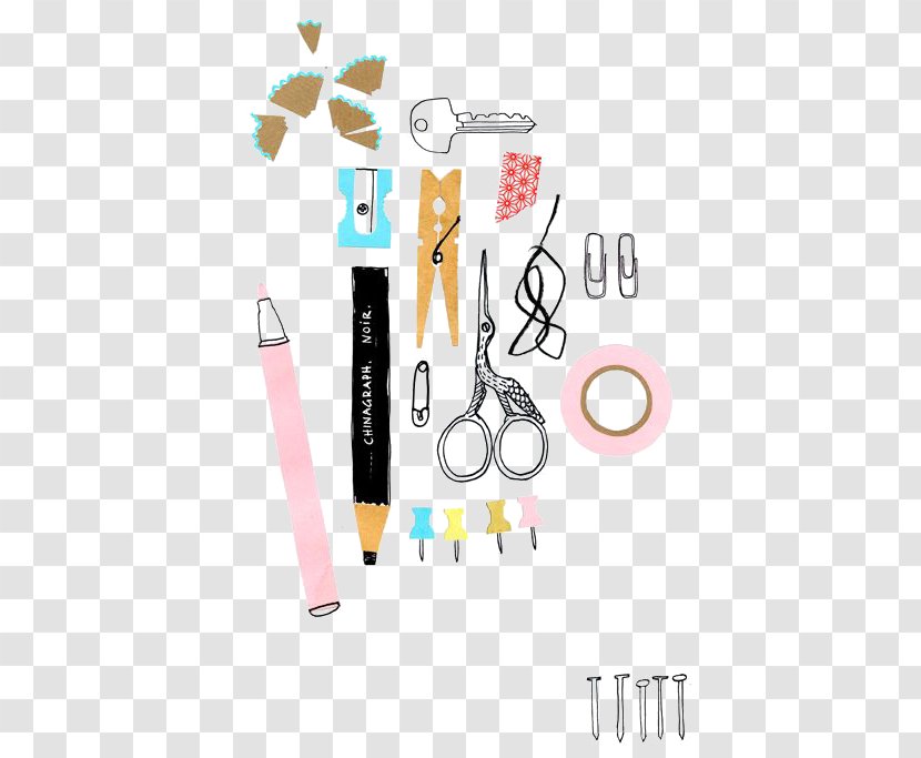 Contour Drawing Art Pencil Illustration - Photography - Hand-painted School Supplies Transparent PNG