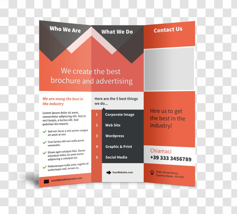 Brochure Mockup Paper Flyer - Text - Pamphlet Transparent PNG