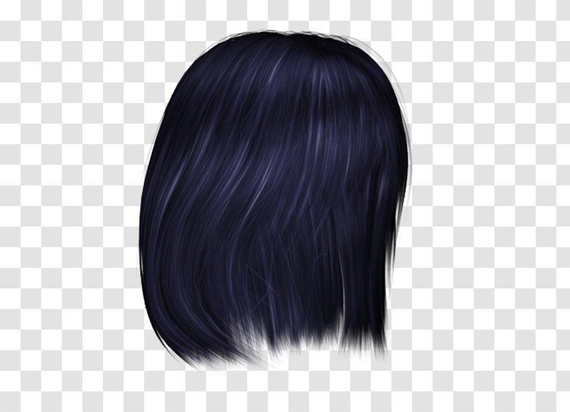 Wig Black Hair Bangs Coloring Transparent PNG