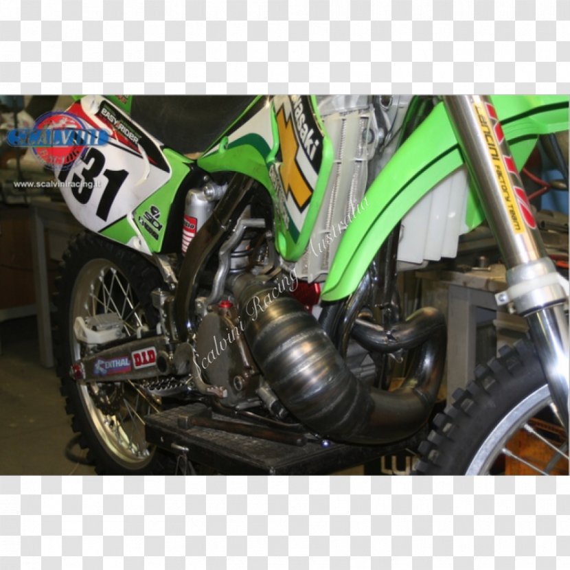 Exhaust System Tire Kawasaki KX250F Motorcycle - Racing Transparent PNG