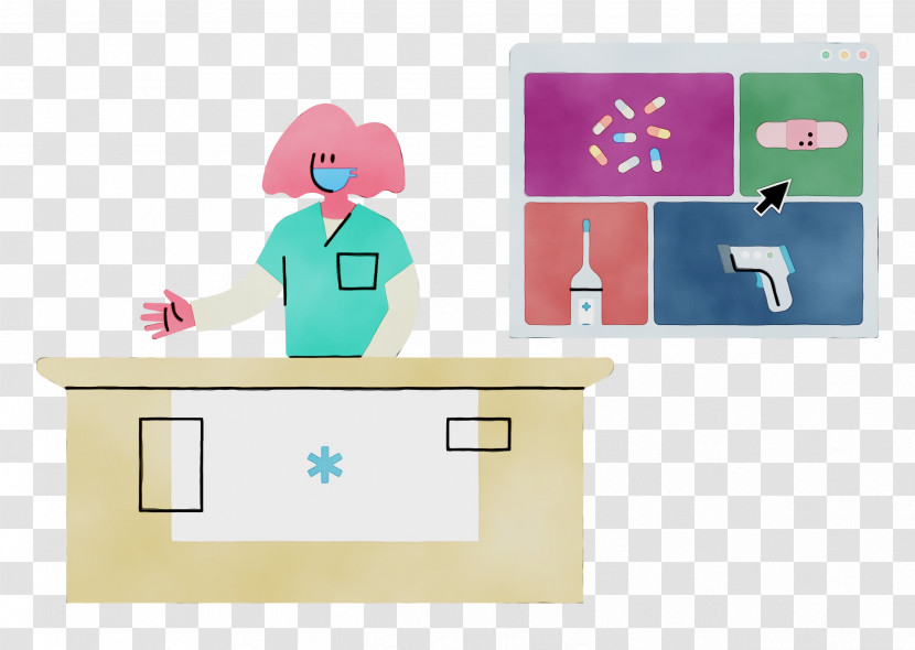 Desk Shelf Cartoon Purple Transparent PNG