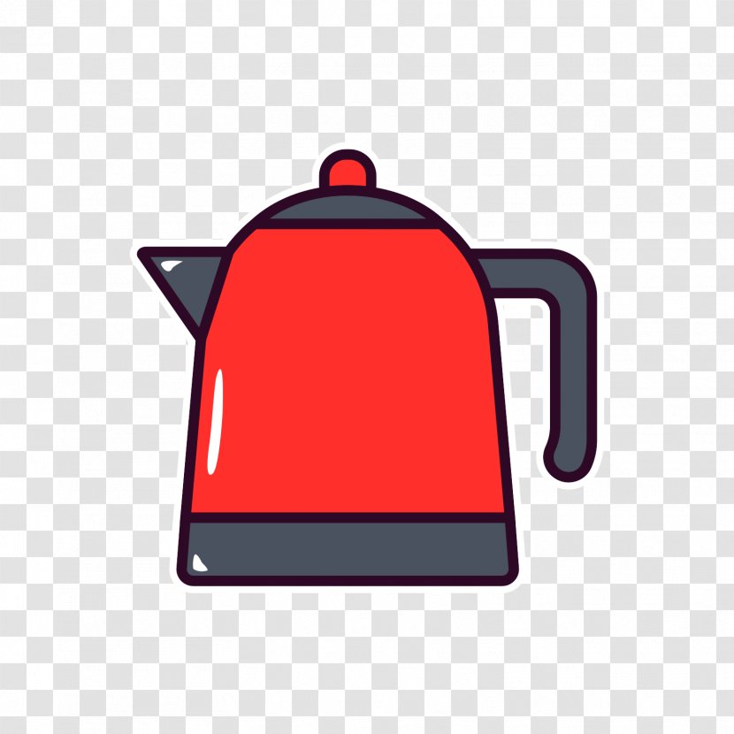 Kettle Red Grey - Tableware - And Gray Electric Transparent PNG