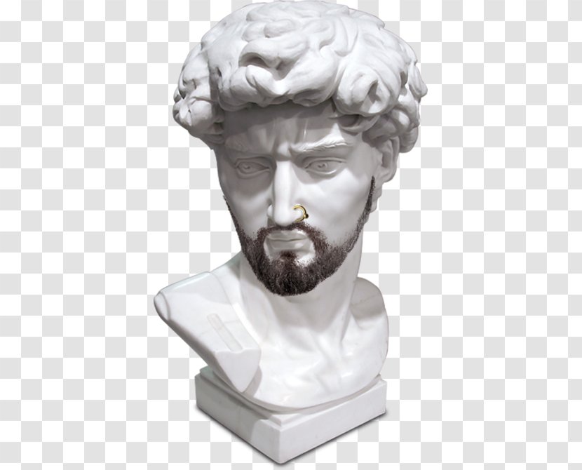 David Bust Sculpture Stone Carving Statue - Forehead - Greek Transparent PNG