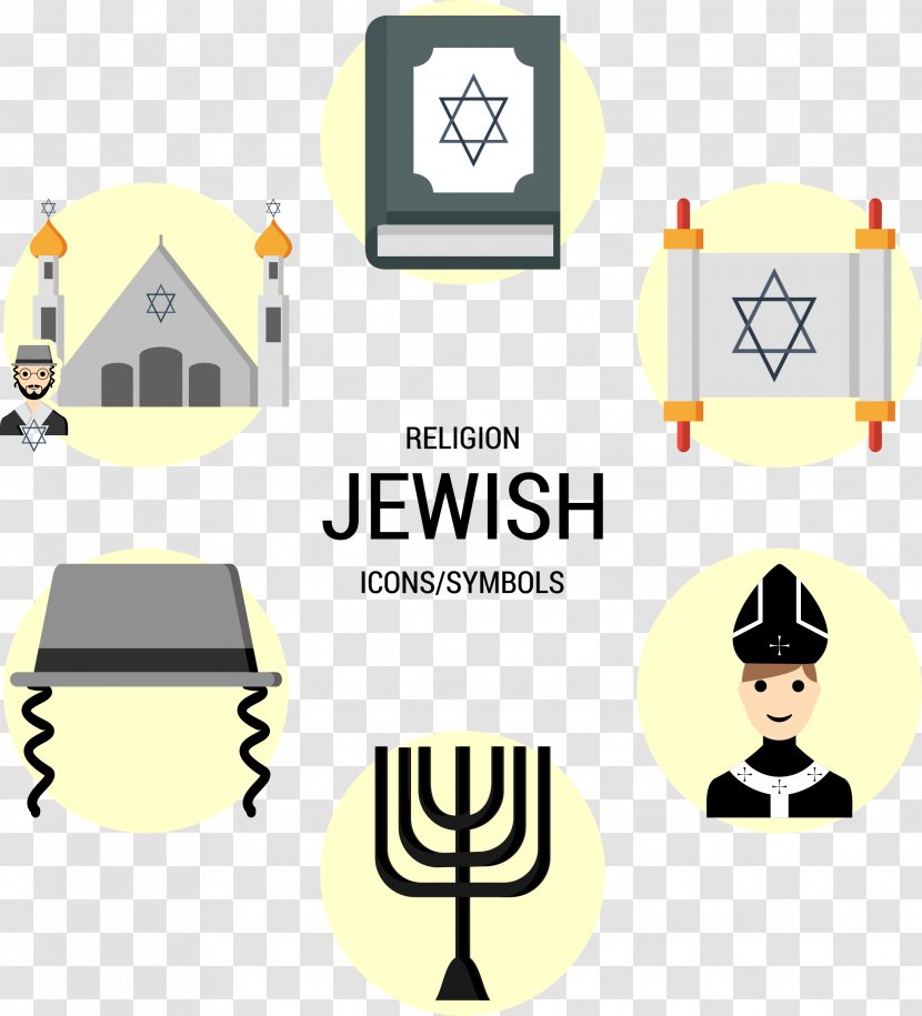 Temple Mount Judaism Euclidean Vector Star Of David Icon - Text - Hand-painted Transparent PNG