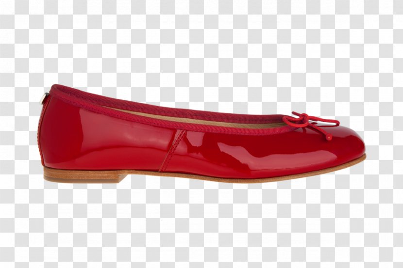 Ballet Flat Red Color Absatz Leather - Ballerina Shoes Transparent PNG