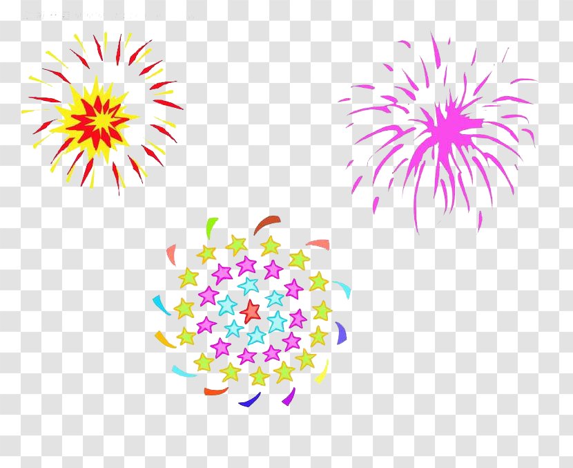 Fireworks Chinese New Year Firecracker Illustration - Festival - Dazzling Transparent PNG