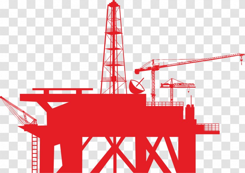 Oil Platform Drilling Rig Derrick Clip Art - Pump - Red Recovery Transparent PNG