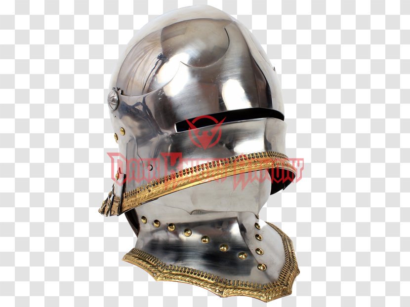 Sallet Bevor Helmet Barbute Knight - Gothic Plate Armour Transparent PNG