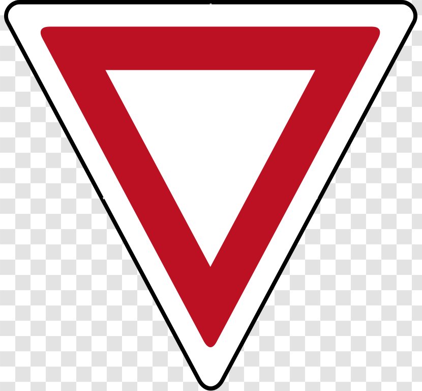 Traffic Sign Road Signs In Indonesia Yield - Heart Transparent PNG
