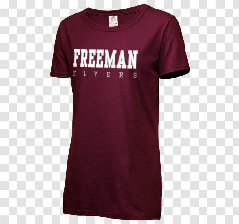 T-shirt Fruit Of The Loom Brand Jersey - Maroon Transparent PNG