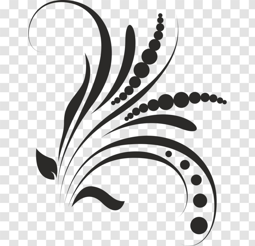 Floral Design Visual Arts Black And White - Butterfly Transparent PNG