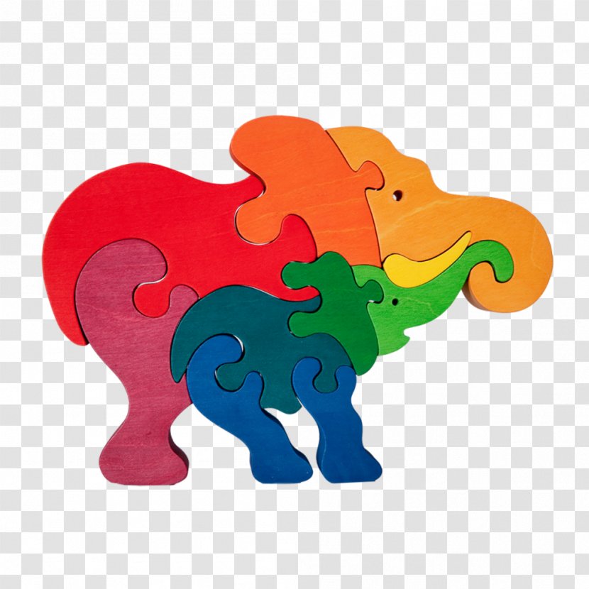 Puzzle Toy Game Fauna Child - Elephants And Mammoths - Elefant Transparent PNG