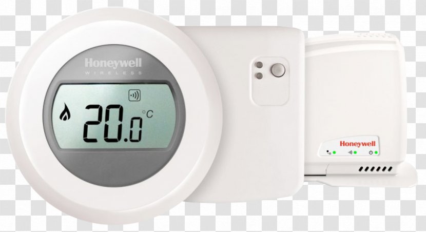 Honeywell Evohome Round Termostat + Relay Module Gateway Accessory Thermostat Bezdrôtový Y87RFC DC915E Series 9 Doorbell - Measuring Instrument - Connected Wireless Transparent PNG