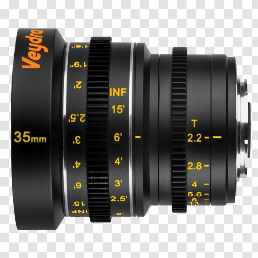 Veydra 19mm T2.6 Mini Prime Lens (Sony E-Mount, Feet) Micro Four Thirds System 12mm T2.2 (MFT Mount, 35mm Format - Camera Transparent PNG