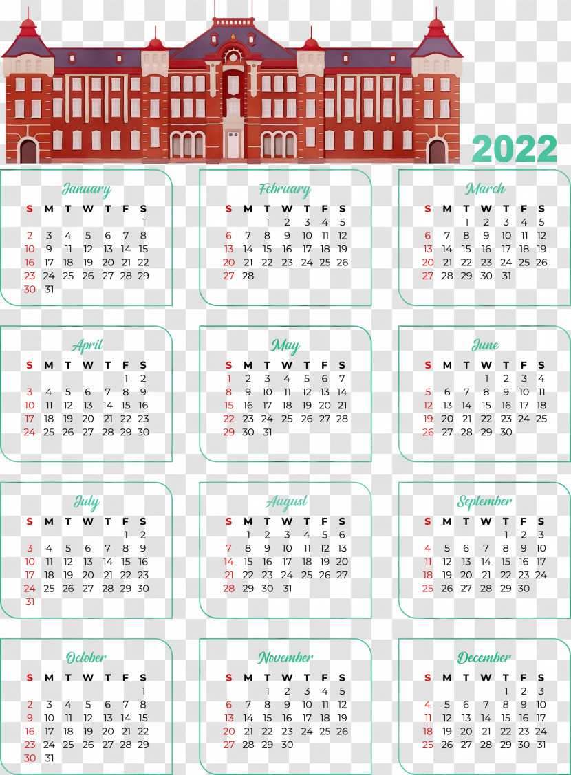 Calendar System Vector Royalty-free 2022 Transparent PNG