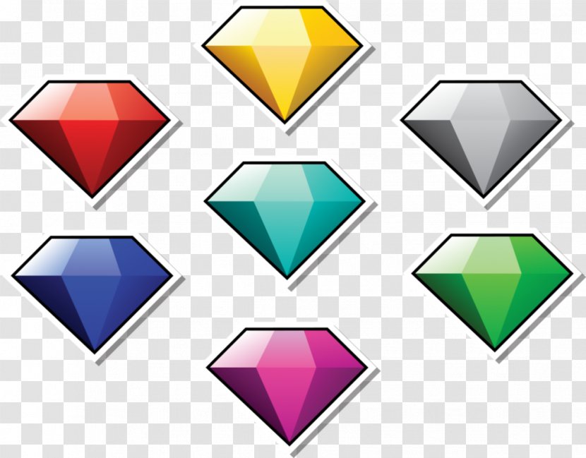 Sonic Chaos Emeralds The Hedgehog - Color Transparent PNG