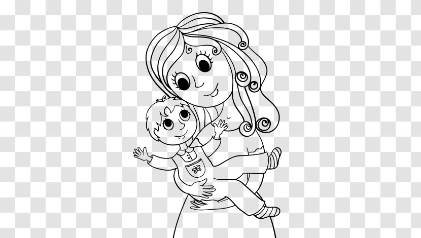 Drawing Mother Son Coloring Book Child - Heart Transparent PNG