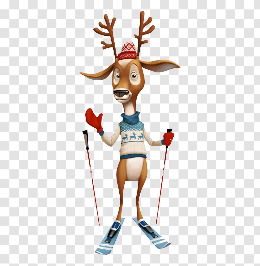 Reindeer Character Illustration - Antler - 3d Cartoon Transparent PNG