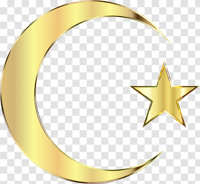 Moon Symbol - Star And Crescent - Metal Jewellery Transparent PNG