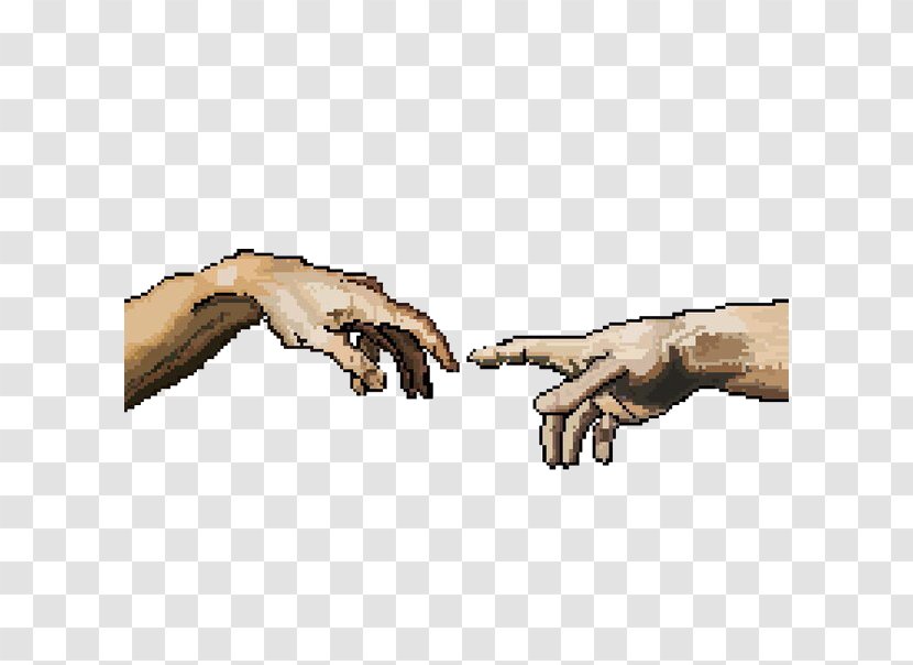 The Creation Of Adam Sistine Chapel Ceiling - Hand - Art Transparent PNG