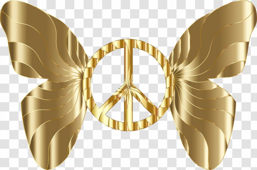 Butterfly V Sign Peace Clip Art - Symbol Transparent PNG