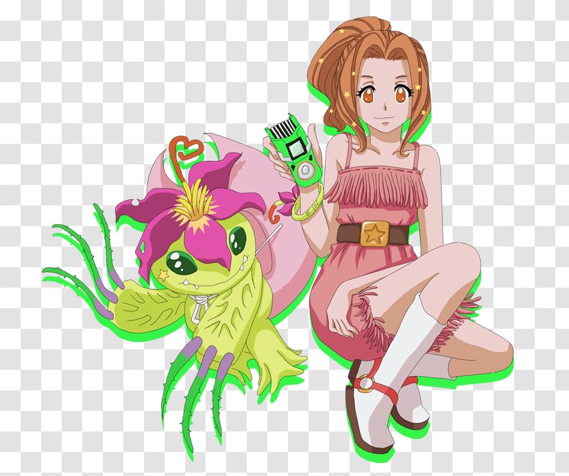 Palmon Mimi Tachikawa Biyomon Digimon Adventure Tri. - Watercolor Transparent PNG
